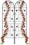 Relaxdays Rankgitter, 2er Set, HxB 180 x 50 cm, Metall, Rankhilfe f&uuml;r