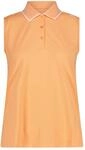 CMP Damen - &Auml;rmelloses Damen-Poloshirt aus Stretch-Piqu&eacute;, salmone, 46