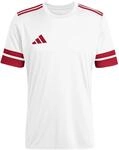 adidas Herren Squadra25 Jersey Short Sleeve Shirt, White/Team Power red 2, S