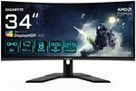 Gigabyte G34WQCP 34" WQHD Curved Gaming Monitor - 3440 x 1440, VA, 180Hz, 1ms, 1500R,