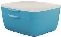 Leitz Schubladenset mit 2 F&auml;chern, Sanftes Blau, Cosy-Serie, 53570061