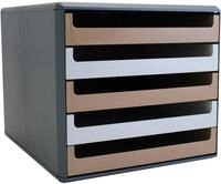 Schubladenbox, Geh&auml;use Anthrazit, Recycling Blauer Engel, Karamell/Vanille