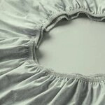 ESTELLA Spannbetttuch Samt Velours | Verde | Frottee | 100x200 cm | passend f&uuml;r