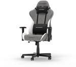 DXRacer Formula L Grau & Wei&szlig; Stoff das Orginal Gamingstuhl, Sessel Ergonomischer,