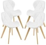 [en.casa] Esszimmerstuhl &Auml;lmhult 4-er Set 78x47x52 cm Kunstleder Buche St&uuml;hle