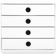 Exacompta Schubladenbox Pop Box, 4 Schubladen, AutentiK - Wei&szlig; - 314313D