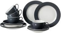 Kaffeeservice Doppio, 12-teilig, Anthrazit