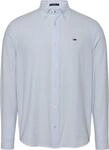 Tommy Jeans Herren Hemd Linen Blend Regular Fit, Blau (Sweet Blue), L