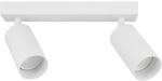 EDO Deckenstrahler GU10 MALGA, 2 Flammig, Deckenlampe Wei&szlig;, Drehbar Spotbalken,