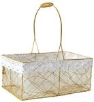 Kioball Aufbewahrungskorb, Goldener Obstkorb, handgewebt, Geschenk,