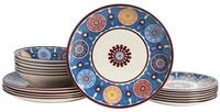 CreaTable, 24011, Serie Sumaya Blue, 18-teiliges Geschirrset f&uuml;r 6 Personen, Teller