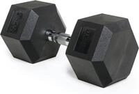 XTREXO Hexagon-Kurzhantel 25 kg - Gusseisen gummiert, verchromter Griff | f&uuml;r