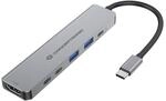 Conceptronic DONN33G 6-in-1 USB 3.2 Gen 1 Dockingstation, HDMI, USB-A 5Gbps x 2,