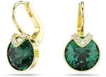 Swarovski Bella V Drop-Ohrh&auml;nger, Vergoldete Ohrringe mit Gr&uuml;nen Kristallelementen