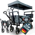 FROSAL Bollerwagen Paul faltbar mit Dach &ndash; Handwagen klappbar f&uuml;r Kinder, Strand,