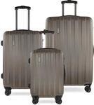 bugatti Lima 3er-Hartschalen Kofferset (S,M,L) 4 Rollen mit TSA-Zahlenschloss, Bronze