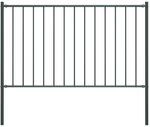 vidaXL Zaunelement Woerden mit Pfosten Stahl 1,7 x 1,25 m Anthrazit