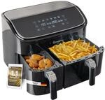 Sommertal HF DUAL 900, Hei&szlig;luftfritteuse Doppelkammer 9 Liter, Airfryer mit 2