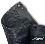 NOOR Abdeckplane Profi - Gewebeplane mit &Ouml;sen 140 g/m&sup2; - Anthrazit 2x3 m