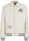 Karl Kani Kani Snow Tiger College Jacket Offwhite/lightblue, L