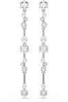 Swarovski Constella Drop-Ohrh&auml;nger, Wei&szlig;e und Rhodinierte Ohrringe mit