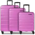 Franky Koffer-Set 3-teilig f&uuml;r Damen und Herren | Reise-Trolleys 51 x 30 x 76...