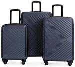 Travelhouse Bali 3-teiliges Kofferset Grau &ndash; Stilvolles ABS Hartschalen...