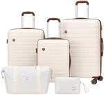 Travelhouse Ascona Kofferset 5-teilig &ndash; ABS Hartschale Trolley Set mit 4...