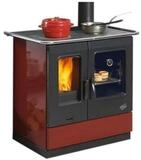 Gasherd mit Holz Godin &ndash; 241100 karminrot Breite 95 cm &ndash; 6,5 kw-rdt: 85% -co: