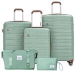 Travelhouse Ascona 5-teiliges nachhaltiges Gep&auml;ck-Set &ndash; ABS+PC Hartschalen...