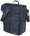 Basil Move Schultertasche MIK Hooks - 15L, Schwarz, Wasserabweisend, Recyceltes