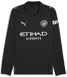 PUMA Herren Manchester City Ausw&auml;rtstrikot 2025/26 Langarm - Schwarz | Offizielles