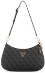 GUESS Noelle II Top Zipper Shoulder Bag Coal Logo