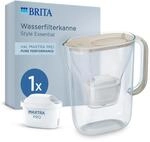 BRITA Wasserfilter Kanne Style Essential sand (2,4l) inkl. 1x MAXTRA PRO Pure