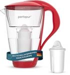 PerloPur Glas-Wasserfilter (rot) Glaskanne mit 1 Classic Filterkartusche &ndash;