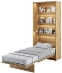 MEBLINI Schrankbett Bed Concept - Wandbett mit Lattenrost - Klappbett mit Schrank -