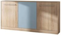BIM Furniture Wandbett Horizontal Schrankbett Roger 90x200 cm Wandklappbett,
