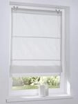 Raffrollo &Ouml;senrollo Verlock gestreift Blickdicht Weiss Breite 45 x H&ouml;he 140 cm