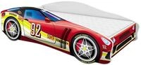 ACMA Autobett 140x70 cm mit Matratze und Lattenrost - Kinderbett Auto Modell 4 f&uuml;r