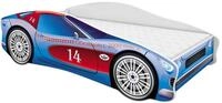 ACMA Autobett 140x70 cm mit Matratze und Lattenrost - Kinderbett Auto Modell 2 f&uuml;r