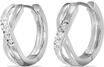FAVS Damen-Creolen 925er Silber 6 Zirkonia One Size 88427033