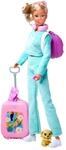 Simba Steffi Love Travel, Spielpuppe im kuscheligen Zweiteiler inkl. Koffer,
