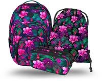 Baagl Schulrucksack Set 3 Teilig, Ergonomischer Gro&szlig;er Rucksack mit K&uuml;hlfach...