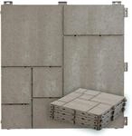 e-floor Terrassenfliesen Klicksystem aus Recycling-Material 30 x 30 cm 6 St&uuml;ck &ndash;