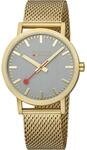 Mondaine Classic Herren Uhr analog Quarzwerk mit Edelstahl Armband...