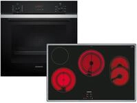 Siemens Set PQ214KA01Z Pyrolyse Backofen Edelstahl HB273ABS3 +...