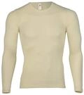 Herren Unterhemd langarm, Wolle & Seide, Engel Natur, Gr. 46-56, Natur, 54/56