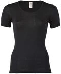 Engel Damen Kurzarm Unterhemd, Schwarz, 42/44
