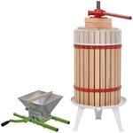 vidaXL 2-tlg. Obst- & Weinpresse und M&uuml;hle-Set