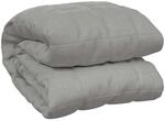vidaXL Gewichtsdecke Grau 220x240 cm 15 kg Stoff